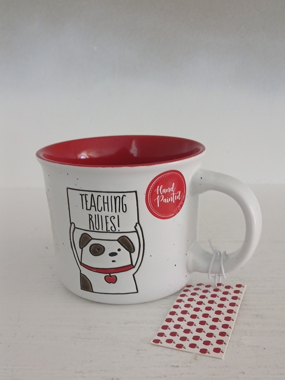 Teaching Rules! White and Red Ceramic Accent Mug